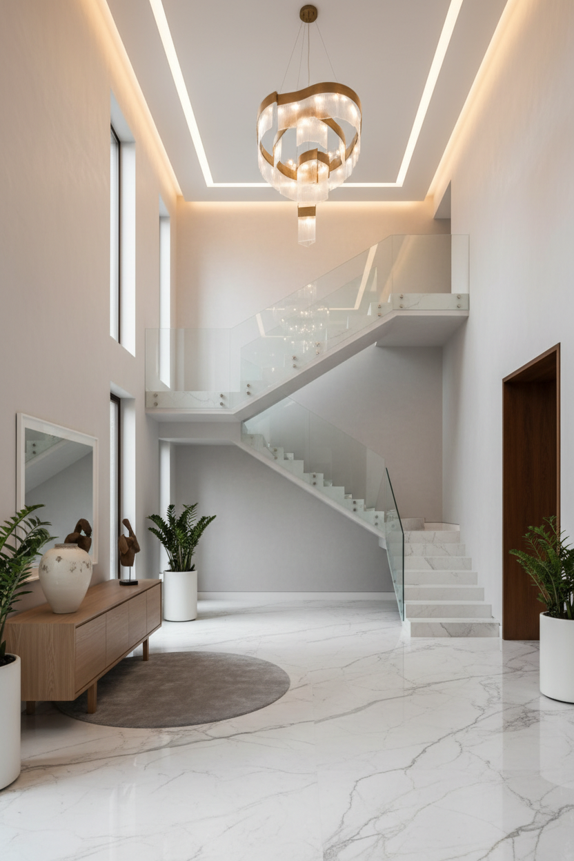 Modern Entrance Hall with Staircase